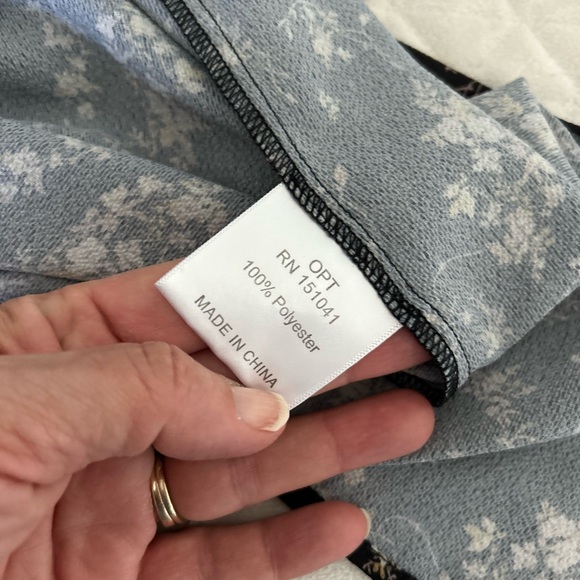 A.P.C. Black Floral Long Sleeve Dress - Picture 9 of 9